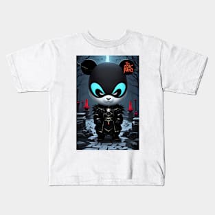 Cute naughty gothic panda Kids T-Shirt